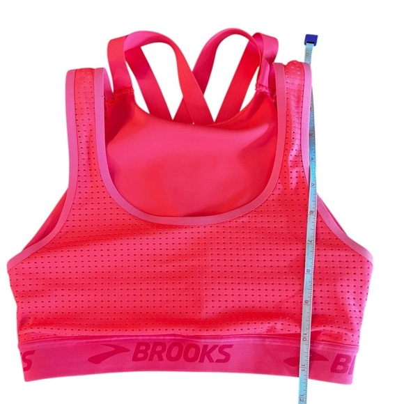 Brooks Neon Orange Perforated Sports Bra Estimated Size Small - Picture 4 of 4
